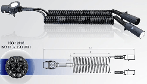 ELEKTRİK KABLOSU TIR İÇİN TEK GİRİŞ ÇİFT ÇIKIŞ 15 PİN 13 BAĞLANTILI 4,5M PLASTİK BAŞLILI - ALSA-05RF021345