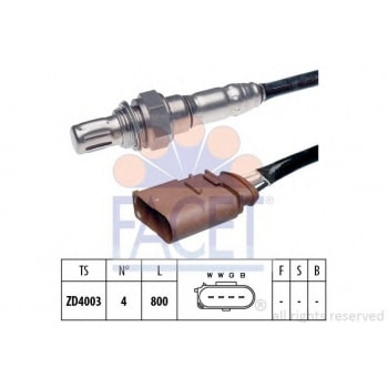 OKSIJEN SENSOR (OZA334 EAU2A) VW A4 1.6 00>08 SEAT EXEO 1.6 09> (780MM) - FACET 10.8055