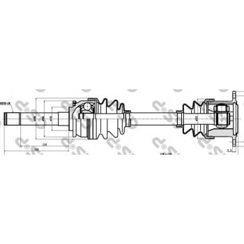 ON AKS KOMPLE SAG MITSUBISHI L200 2,5 (K7T,K6T) 1996-2006 - GSP 239006