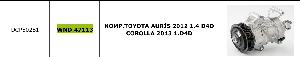 Unıversal Klima Kompresörü>toyota Auris 2012 1.4 D4d Corolla 2013 1.d4d - Wondo-47113