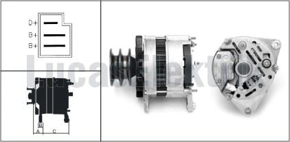 Chrysler Truck Alternator A127 24v 40a Chrysler Burunsuz Hino - Lucas 619 201 50