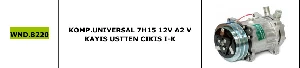 Unıversal Klima Kompresörü>unıversal 7h15 12v A2 V Kayıs Ustten Cikis I-K - Wondo-8220