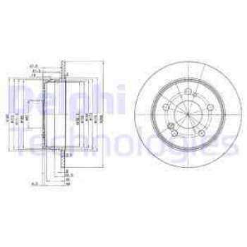 FREN DISKI ARKA W202 93>00 W124 93>95 C124 93>97 - DELPHI BG2291