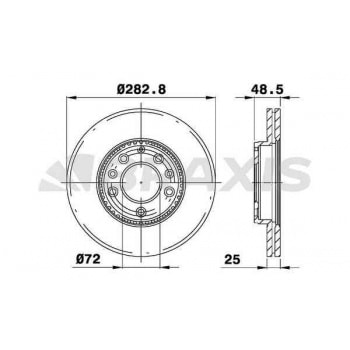 ON FREN DISKI (AYNASI) MAZDA 6 2002-2007 (283MM) - BRAXIS AE0225