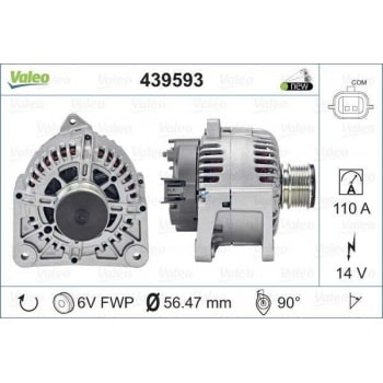 ALTERNATOR 12V 110A MEGANE II 1,5DCI (TG11C069) - VALEO 439593