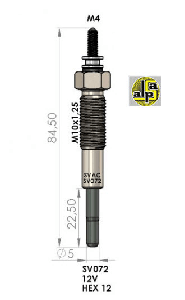 KIZDIRMA BUJİSİ-12V MAZDA-KIA-ISBORA  -JA130MA    (PZ30/35) - SVAC-SV072