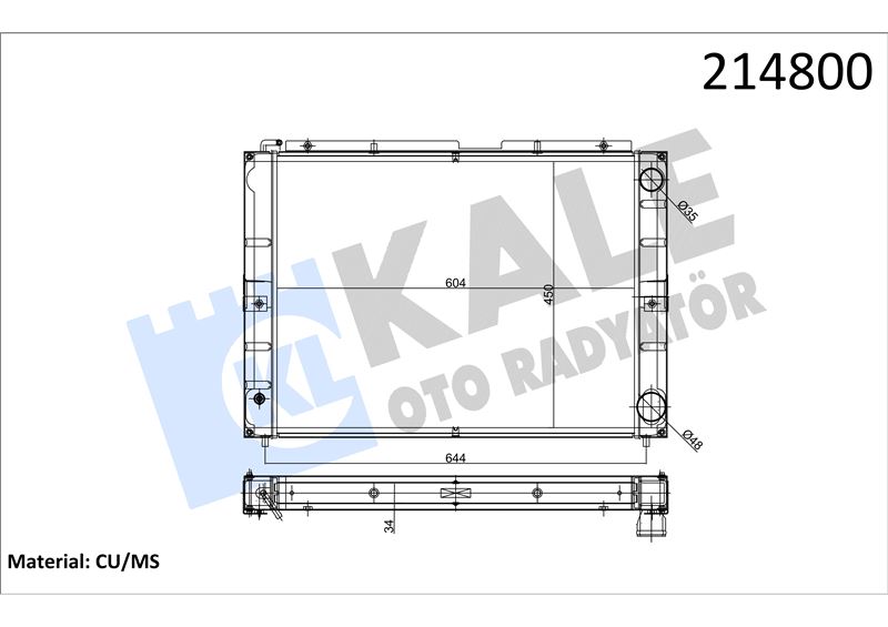 MOTOR RADYATORU BMC MEGASTAR - KALE 0832322PA