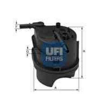 MAZOT FILTRESI (SENSORLU) 107 206 207 307 BIPPER / C1 C2 C3 C4 NEMO / FIESTA CB1 08>12 FUSION 02>12 - UFI 24.343.00