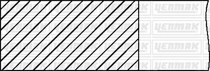 Renault Eski Motor Segmanı R21 Concorde 2,0 (88,00mm) - Yenmak 91-09160-000