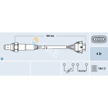 Opel Oksıjen Sensoru Konum 1 Astra H Vectra C Zafıra B A16xer Z18xe - Fae 77303