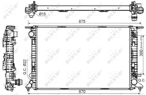 MOTOR SU RADYATORU AUDI Q5 3,0TDI CCWA (OTOMATIK) 08> - NRF 53116