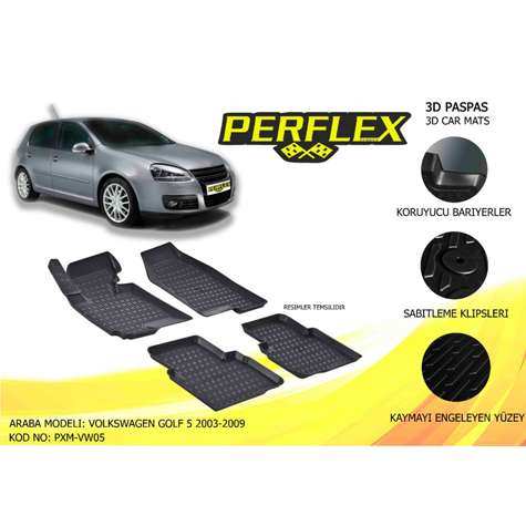 Vag Paspas 3d Havuzlu X-Mat Golf 5 2003-2009 - Perflex Pxm-Vw05