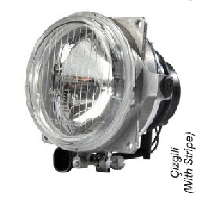 FAR,SPOT,CADFACE, 24V, BONE+KABLOLU, CİZGİLİ CAMLI   OTOKAR/TEMSA - FARBA-13098E