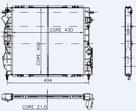 MOTOR RADYATOR MASTER 2,0 / 2,4 MEKANIK KLIMASIZ (2 SIRA PA SISTEM) / (645X415X36) - KALE 0539392PA