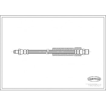 FREN HORTUMU ARKA (300mm) BMW E60 E61 E64 E65 E66 E67 03>09 E30 82>91 - CORTECO 19018507