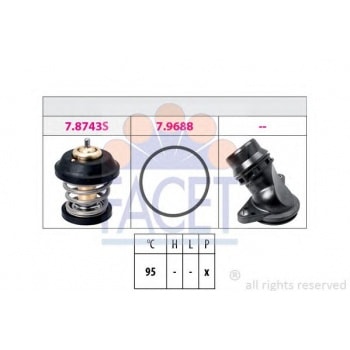 TERMOSTAT A3 A4 A5 Q5 TT OCTAVIA SUPERB GOLF VI JETTA PASSAT TIGUAN 1.8 2.0TFSI / TSI CPMB CESA BZB - FACET 7.8757K