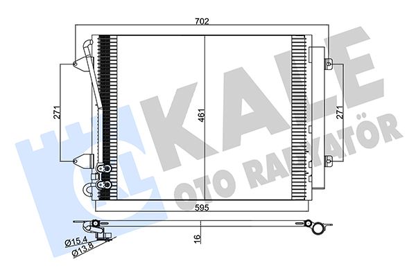 KLIMA RADYATORU PASSAT 06>11 CC VII 1.4 1.8 2.0TSI 3.2 3.6FSI 05>16 - KALE 376100