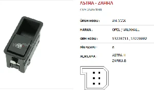 Unıversal Astra H - Zafıra B Arka Tekli - Mcar-An355a