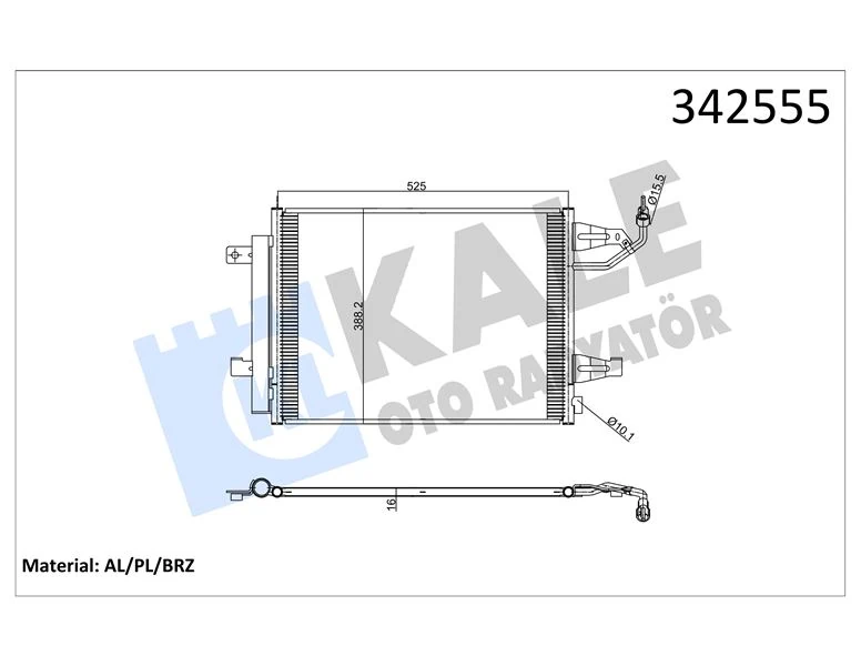 Mitsubıshı Klima Radyatoru Mitsubıshı Colt 2004-2012 , Smart Forfour (454) 04>06 - Kale 342555