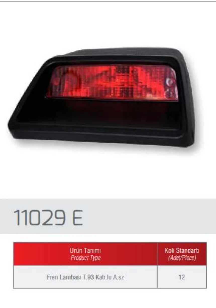 Tofas Stop Lambası (3. Stop) Dogan Sl Slx - Farba 11029d