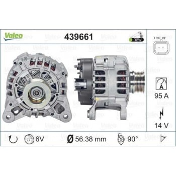 ALTERNATOR 12V 95A LOGAN SANDERO 1,4 / 1,6 - VALEO 439661