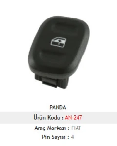 Unıversal Cam Anahtarı>panda 12-> Cam Anah. Sağ - Mcar-An247