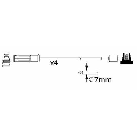 BUJI KABLO,MEGAN1,6 CLIO 1,2I KANGOO 1,2 77001142 - DODUCO 7681