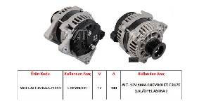 ALTERNATÖR> 12V 100A CHEVROLET CRUZE 1.6L/OPEL ASTRA J   >> - WUTSE-1101.0278