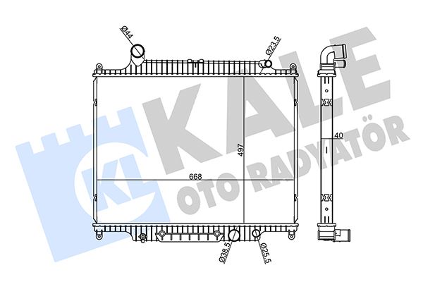 MOTOR SU RADYATORU RANGE ROVER 3 (L322) 3.6 06>12 RANGE ROVER SPORT I (L320) 3.6 D 06>13 - KALE 360170