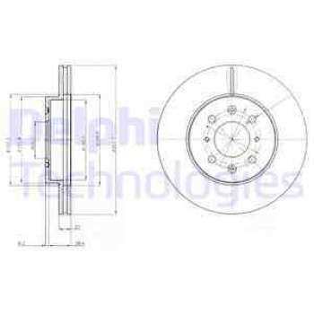ON FREN DISKI (AYNASI) HAVALI HONDA CIVIC 2001 2006 JAZZ CITY 2008> (262X4) - DELPHI BG2759