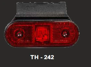 Unıversal Marker Lamba-12v-24v Kirmizi Oval 3 Ledli Braketli Su Geçirmez (ip65) - Thocauto-Th-242