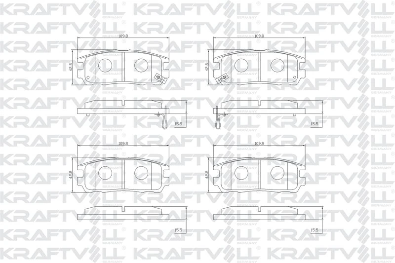 İsuzu Ticarı Arka Fren Balatası Frontera 92 98 İsuzu Trooper 92> - Kraftvoll 07010463