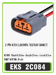 SOKET>2 PİN OTO ELEKTRİK TESİSAT - EKS-2C084