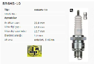 Unıversal Buji-Suzukı Yamaha 8hp Dört Zamanlı Marin Buji - Ngk-Br6hs-10