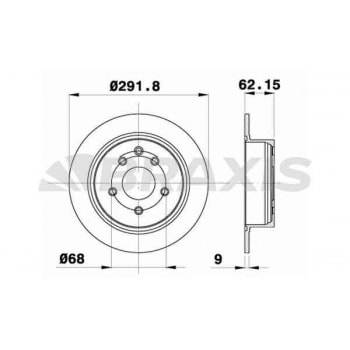 ARKA FREN DISK AYNASI DUZ NISSAN QASHQAI 07-12 JUKE 10-> (292X5) - BRAXIS AE0131