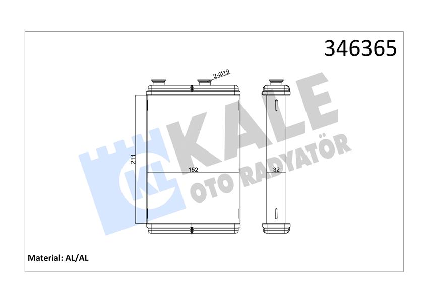 KALORIFER RADYATORU DOBLO DOBLO MPV - KALE 346365