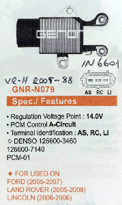 KONJEKTÖR>12V FORDFOCUS-C-MAX-FUSION-KUGA/MAZDA3/VOLVOC70-S40-V40-V50/LANDROVERDISCOVERY - GENON-GNR-N079