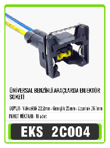 SOKET>ÜNİVERSAL ENJEKTOR  BENZİNLİ ARAÇLAR 2 Lİ YAYLI   S2009 - EKS-2C004