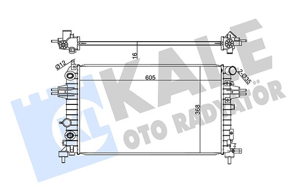 MOTOR SU RADYATOR ASTRA H Z12XEP Z14XEP (BRAZING) - KALE 364200