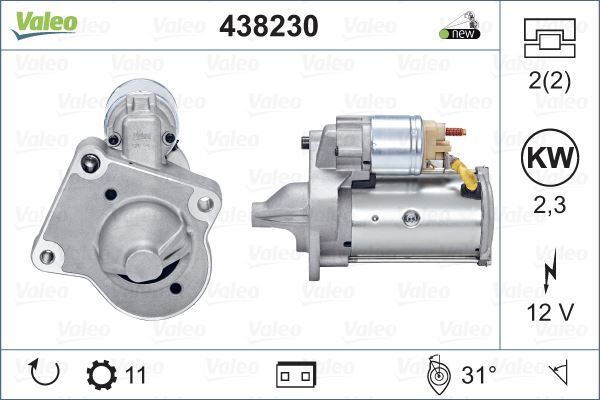 MARS MOTORU FOCUS II 1,6TDCI 09>11 VOLVO C30 10>12 S40 II V50 V70 III 10> S60 II S80 II V60 11> 1,6T - VALEO 438230