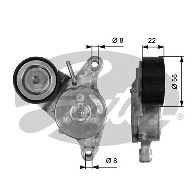 ALTERNATOR GERGI RULMANI KOMPLE KUTUKLU TOYOTA COROLLA-AURIS AVENSIS 1.6 D4D 2015-> MINI R55 R56 R57 - GATES T39392