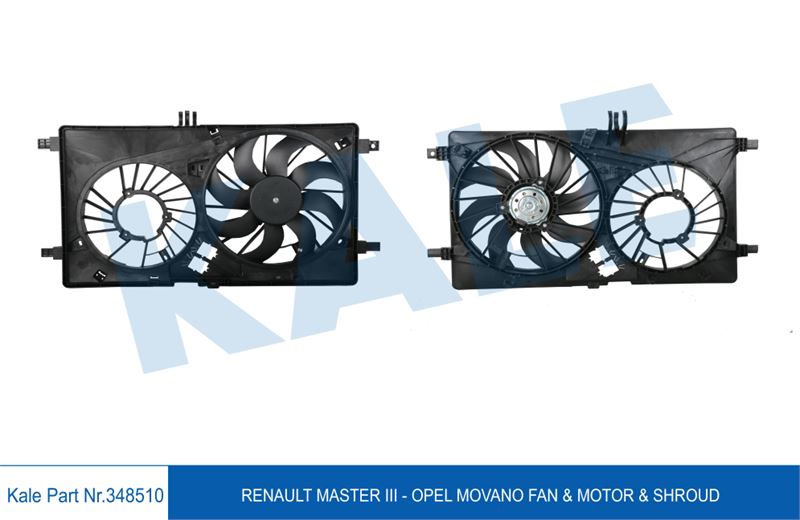 FAN MOTORU MASTER III 10> OPEL MOVANO B 10> 2.3  DCI  (DAVLUMBAZLI) TEK MOTORLU - KALE 348510