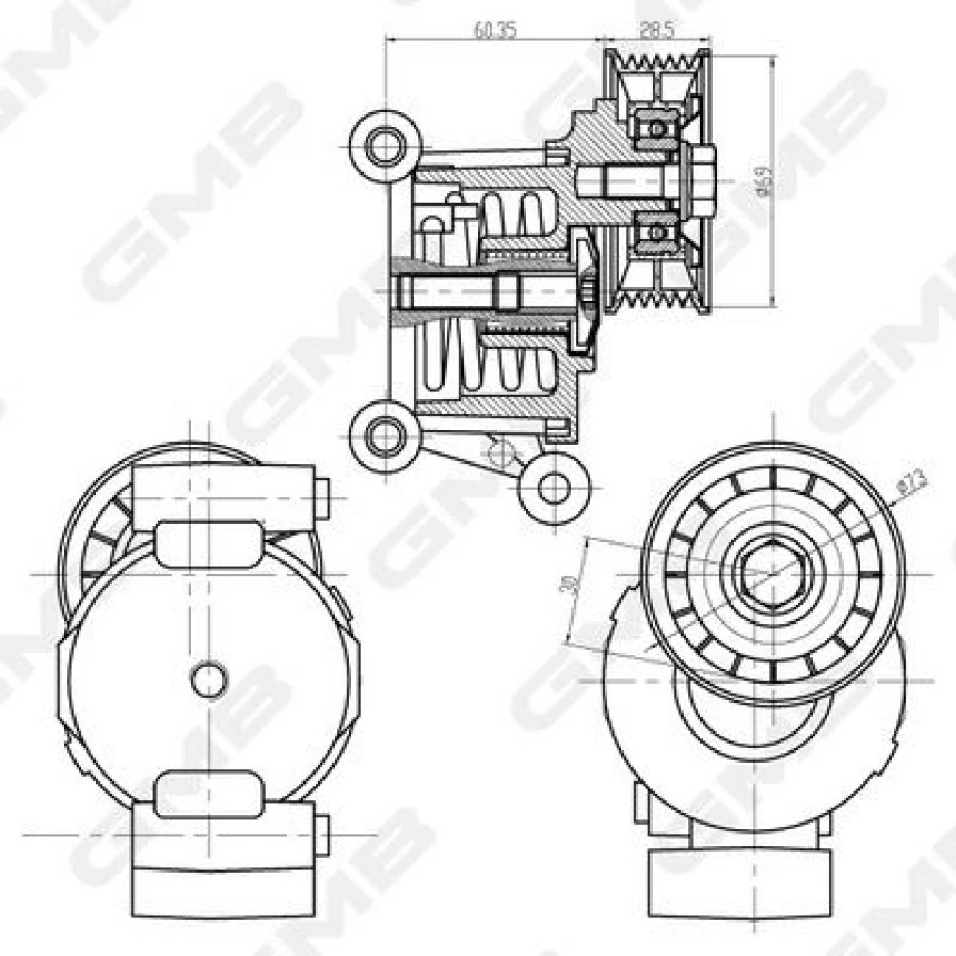 Ford V Kayıs Gergi Rulmanı - V Kayıs Gergi Rulmanı - Gmb Gat32770