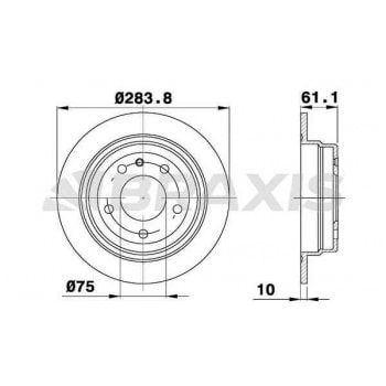 ARKA FREN DISK AYNASI ARKA BMW SERIE E28 E24 77> - BRAXIS AE0738