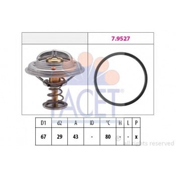 TERMOSTAT 80°C (M116, M117, M119) W124 93>95 W126 85>91 W140 91>98 R129 92>01 - FACET 7.8549