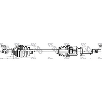 ON AKS KOMPLE SAG LOGAN MCV CLIO III MODUS 1,5DCI (DIS FREZE:23 IC FREZE:26 UZUNLUK:897) - GSP 250354