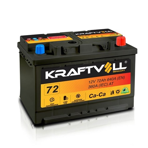 AKU 12V 72 AH LB3 (278×175×175) TAM KAPALI ALCAK - KRAFTVOLL 18010012