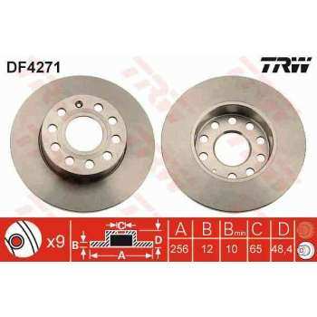 ARKA FREN AYNASI CADDY III 1,4 1,6 1,9TDI 03 / 04>TOURAN 1,6 1,6FSI 1,9TDI 2,0TDI 2,0FSI 02 / 03> - TRW DF4271