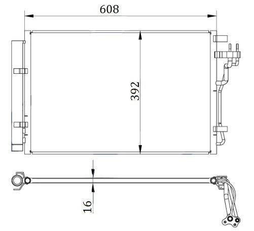 Kia Klima Radyatoru (kondanser) Komple Kia Soul 2014-> - Orıs Cki620016