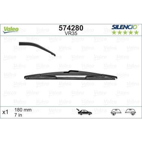 SILECEK SUPURGESI ARKA (x1) 180mm C4 DS4 - VALEO 574280